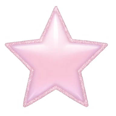 pale pink star sparkle sticker