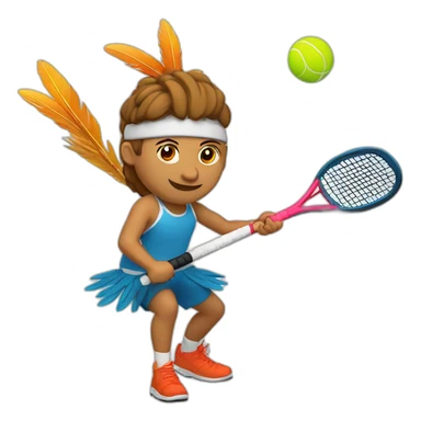 pala de padel plumas indio sticker