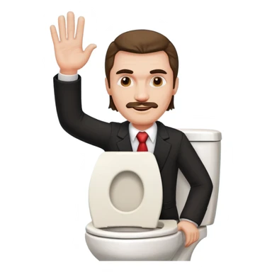 Влад А4 На унитазе машет рукой sticker