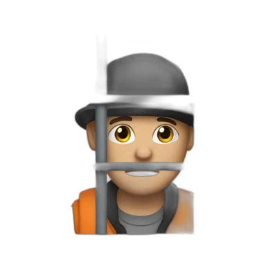 robber behind bars sticker