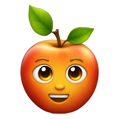 Apple wearing an orange sticker