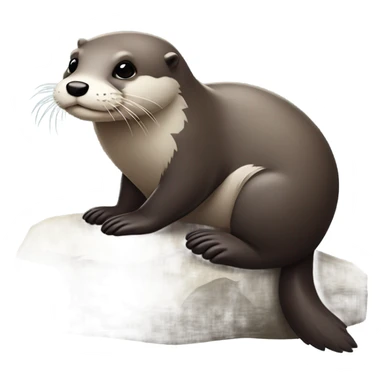 Sad otter sticker