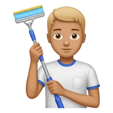 Personne nettoyant les fenêtres sticker