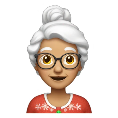 santa claus granny sticker
