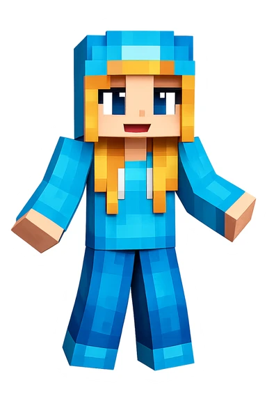 Extract the blue character on the left from the image as a separate image with a transparent background, preserving details and colors. sticker