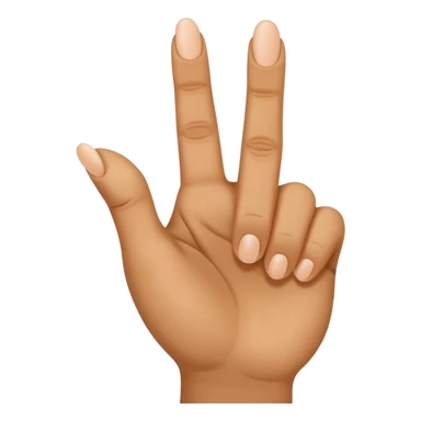 hand pointing index finger middle finger and baby finger sticker