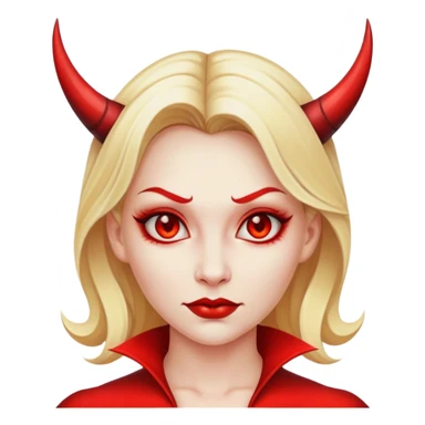 Blonde Lady devil  sticker