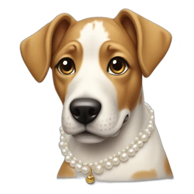dog with a pearl earring sticker