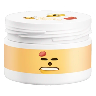 body moisturizer cream pot with label sticker