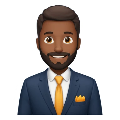 bearded black man in a suit sticker