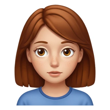 brown haired girl puffy eyes sticker