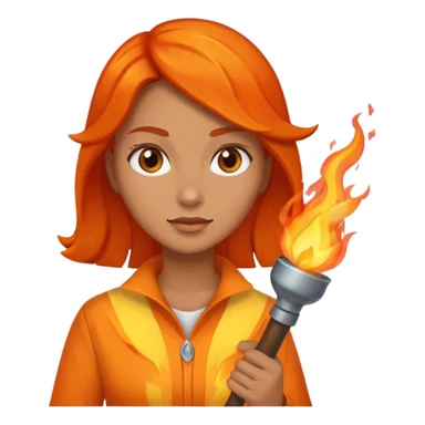 woman The torchbearer sticker