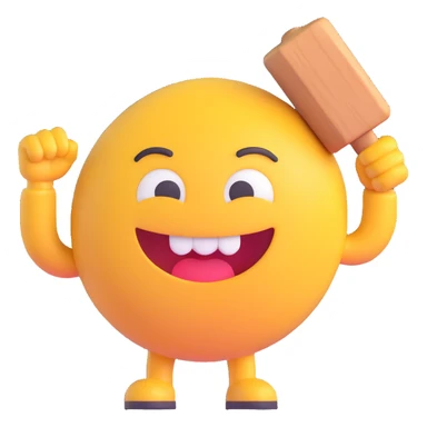 motivational emoji working hard, carrying a heavy object, grit teeth, showing effort sticker