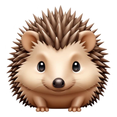 cute hedgehog with spiky back sticker