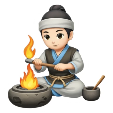 A Japanese stone forge sticker