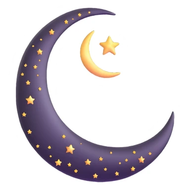 shiny pink crescent moon with sparkles sticker