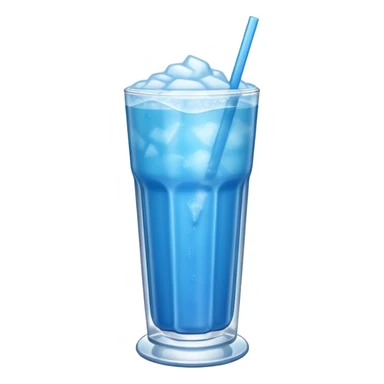 Blue frozen drink sticker