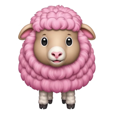 Pink sheep sticker