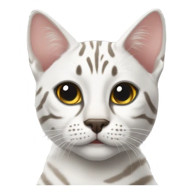 White bengal cat  sticker