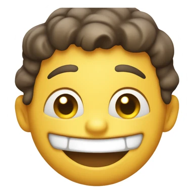 An emoji of a smiling face with a dimple on one cheek, giving a cheerful and friendly expression sticker