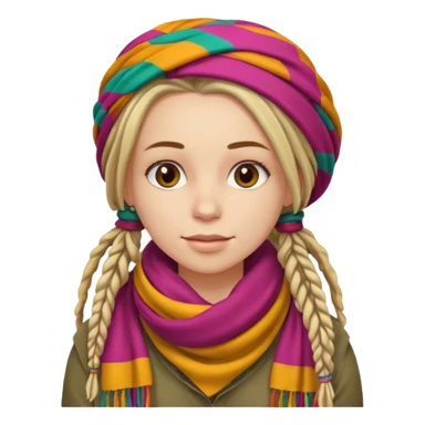white girl with dreadlocks sticker