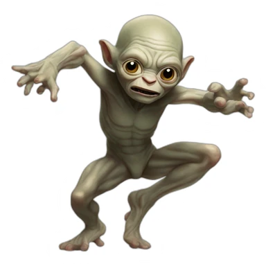 Gollum dancing as Iron man sticker
