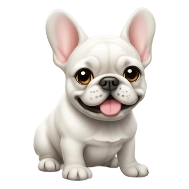 Fluffy french bulldog sticker