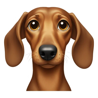 realistic emoji of light brown dachshund sticker