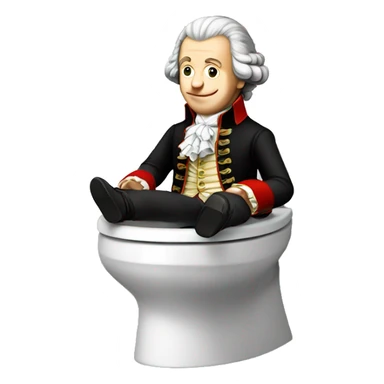 mozart on a toilet sticker