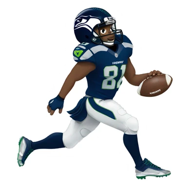 Football player stepping on seahawk  sticker