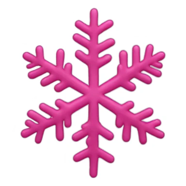 A pink snowflake smiles sticker
