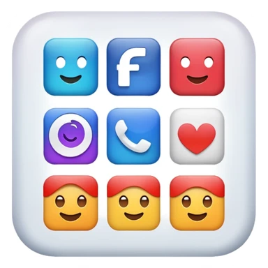 Social media app icon sticker