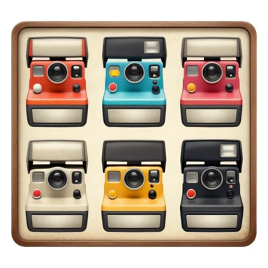 board with 6 polaroid photo sticker