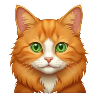 A cute orange tabby cat with green eyes sticker