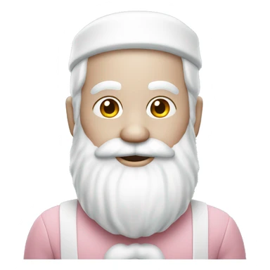 Light Pink Santa Claus with white skin sticker