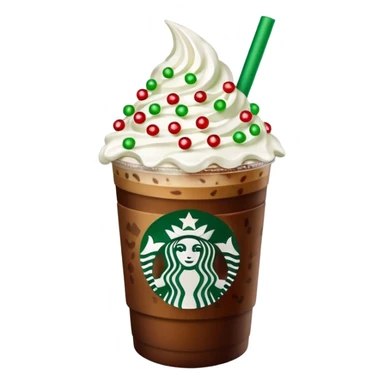 Iced Christmas Starbucks coffee sticker