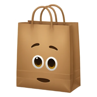Brown shopping bag sticker