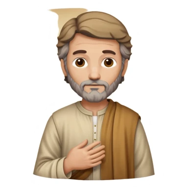 bullbody saint Joseph in simple everyday outfit sticker