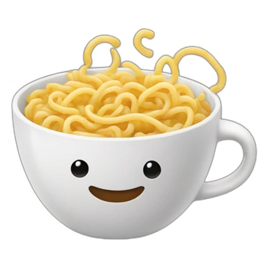 noodles but in a coffee mug sticker