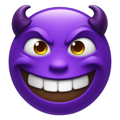 Purple devil Face with Tears of Joy sticker