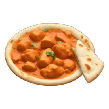 Butter chicken and naan sticker