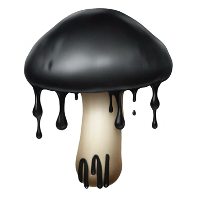 Black Dripping mushroom sticker