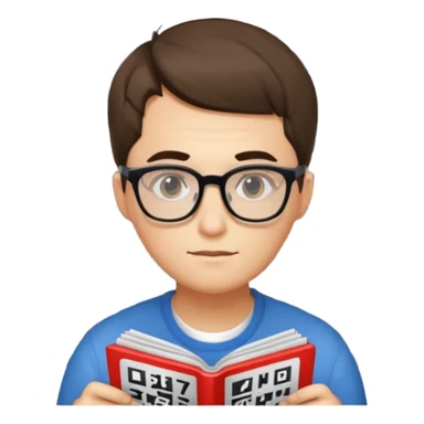 Person cheating on crossword puzzle sticker