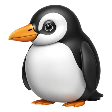 Pinguin mit geschlossenen Augen fröhlich mit herzen sticker