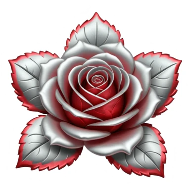 metal rose, without green leaves, just flower sticker