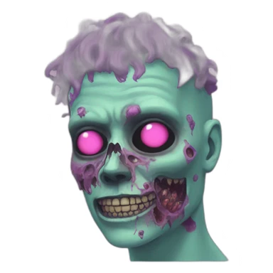 Vaporwave person, half zombie  sticker