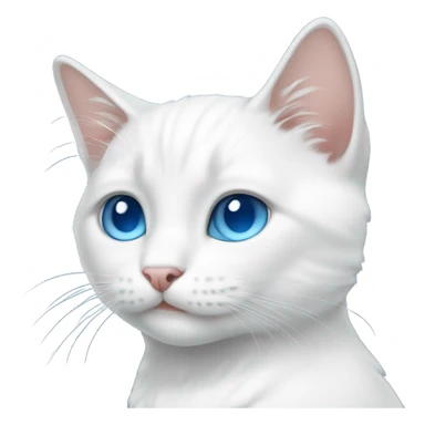 white cat blue eyes flirty sticker