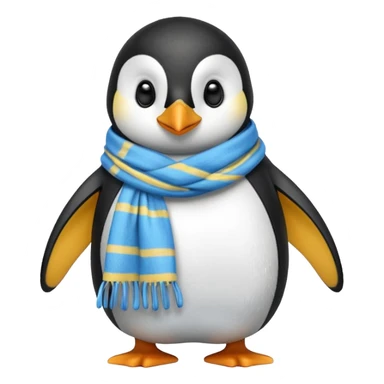 penguin with different scarf color  sticker