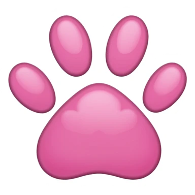 pink pawprint sticker