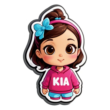 Girl named kia sticker